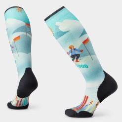 Smartwool Women's Ski Snow Bunny Print Over The Calf Socks Ski