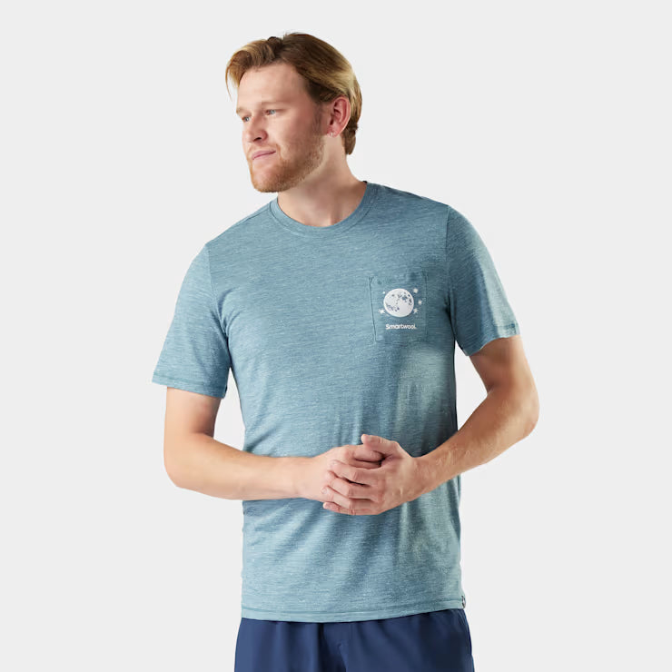 Smartwool Men's Merino Hemp Blend Peak Pints Short Sleeve Graphic Tee Shorts