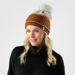 Smartwool Cable Knit Colorblock Pom Beanie Winter Hat