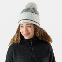Smartwool Cable Knit Colorblock Pom Beanie Winter Hat