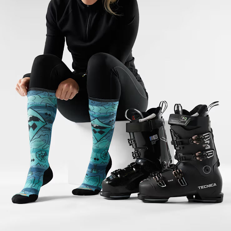 Smartwool Women's Ski Topo Treasures Print Over The Calf Socks Ski - Image 2