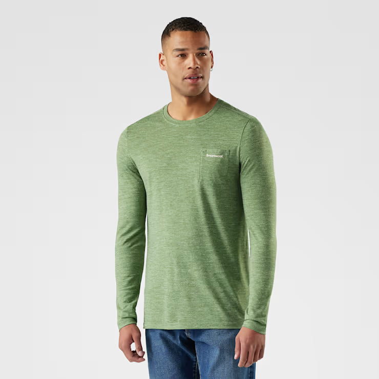 Smartwool Men's Merino Hemp Blend Gear Up Long Sleeve Graphic Tee T Shirt