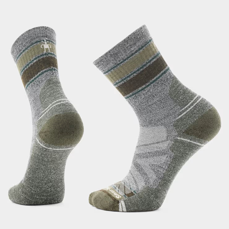 Smartwool Hike Striped Mid Crew Socks Hiking