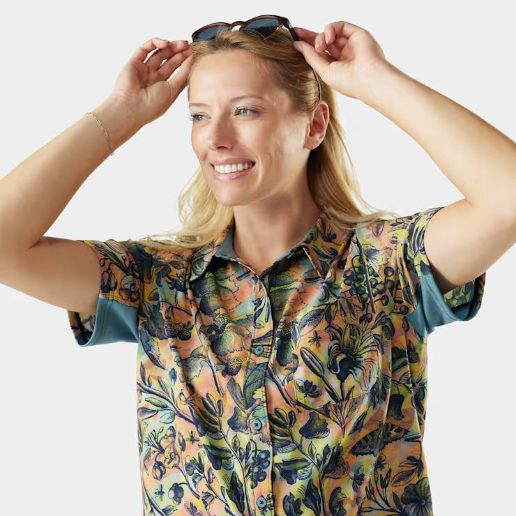 Smartwool Women??s Everyday Short Sleeve Button Down Shorts - Image 3
