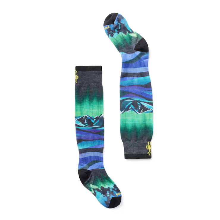 Smartwool Junior Ski Aurora Flash Print Over The Calf Socks Ski - Image 2