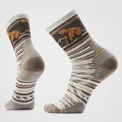 Smartwool Hike Bear Stripe Mid Crew Socks Hiking