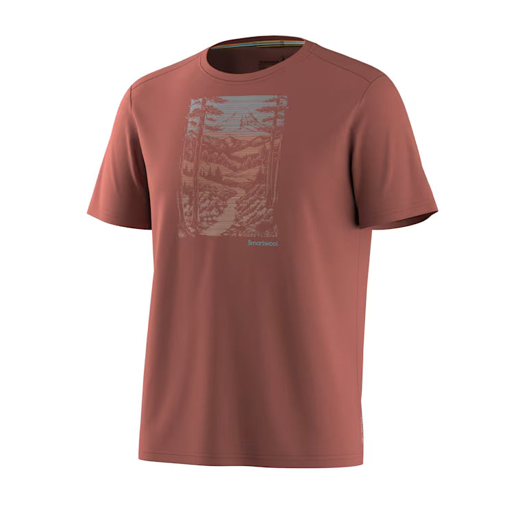 Smartwool Men's Winding Trail Active Short Sleeve Graphic Tee Shorts - Image 2