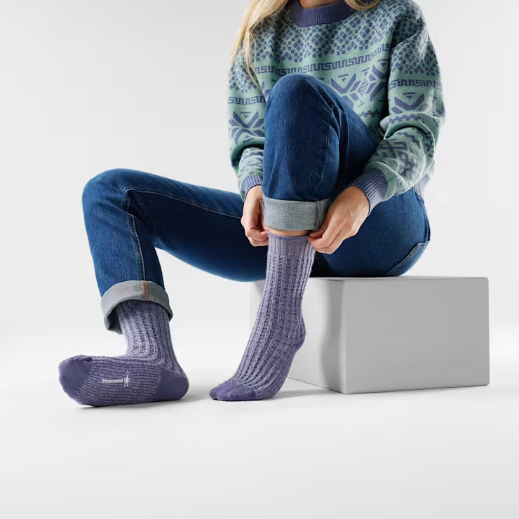 Smartwool Women's Everyday Cozy Waffle Press Crew Socks - Image 2
