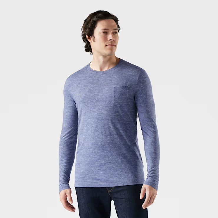Smartwool Men's Everyday Exploration Merino Long Sleeve Pocket Tee T Shirt