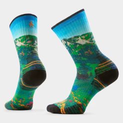 Smartwool Women??s Hike Mountain Lake Print Crew Socks Hiking