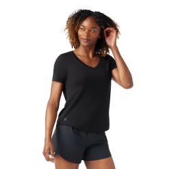 Smartwool Women's Active Ultralite V - Neck Short Sleeve Shorts