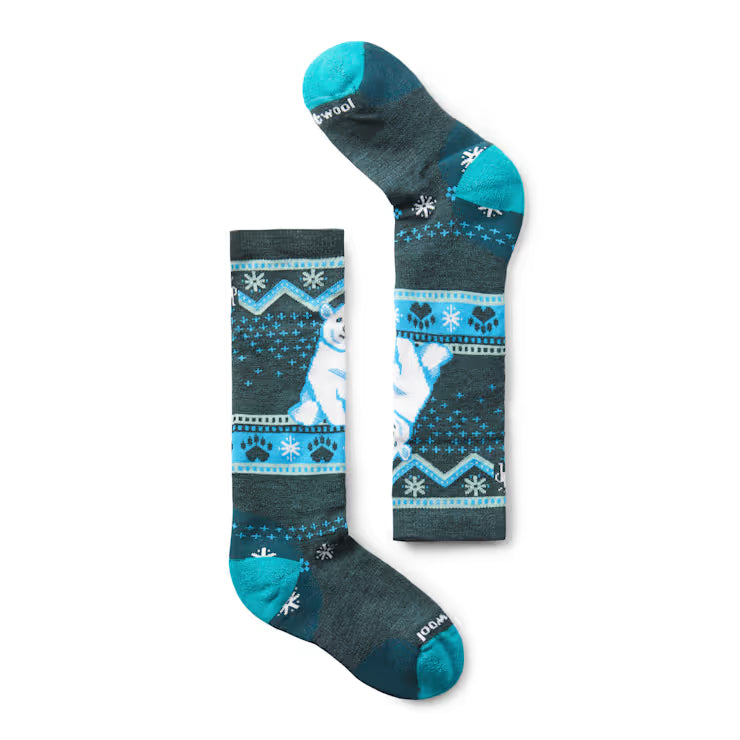Smartwool Kids' Wintersport Polar Bear Pattern Over The Calf Socks