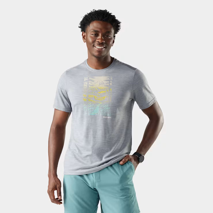 Smartwool Men's Winding Trail Active Short Sleeve Graphic Tee Shorts