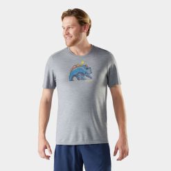 Smartwool Men's Bear Strata Active Short Sleeve Graphic Tee Shorts