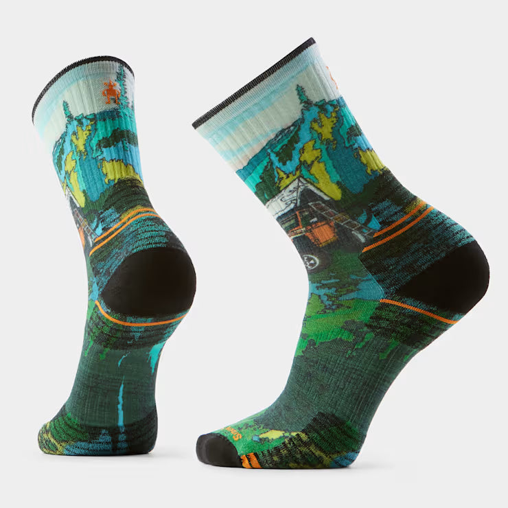 Smartwool Hike Trail Trekker Print Crew Socks Hiking