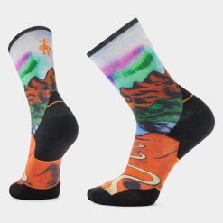 Smartwool Trail Run Singletrack Print Crew Socks Hiking