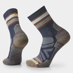 Smartwool Hike Striped Mid Crew Socks Hiking