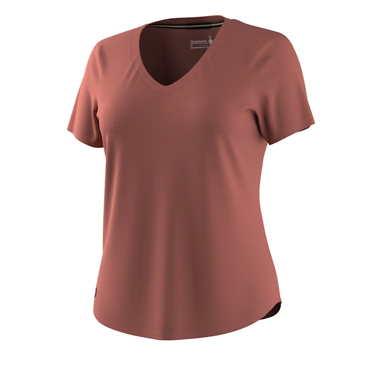 Smartwool Women's Active Ultralite V - Neck Short Sleeve Shorts - Image 3