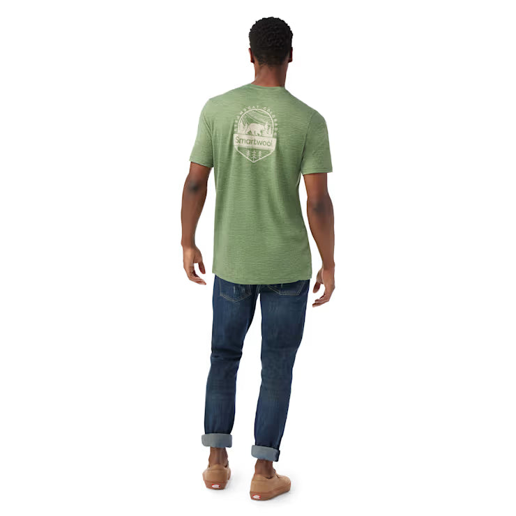 Smartwool Bear Trail Merino Hemp Blend Short Sleeve Graphic Tee Shorts - Image 2