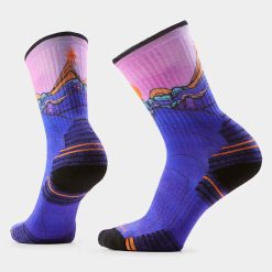 Smartwool Women??s Hike Mountain Sunrise Print Crew Socks Hiking