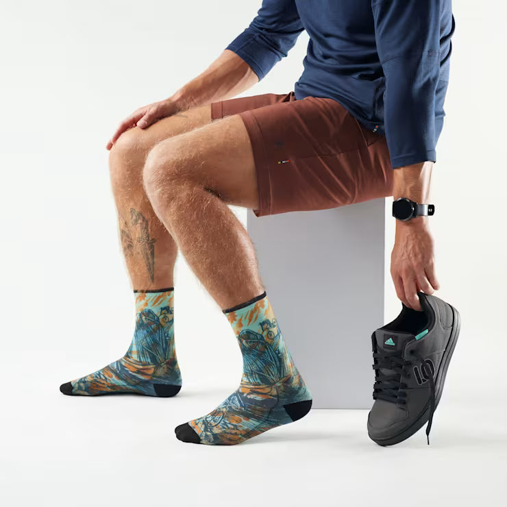 Smartwool Bike Rugged Ride Print Crew Socks - Image 2