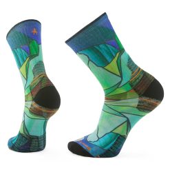 Smartwool Hike Mirror Mountain Print Crew Socks Hiking
