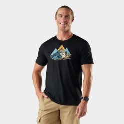 Smartwool Men's Peak Bagger Active Short Sleeve Graphic Tee Shorts