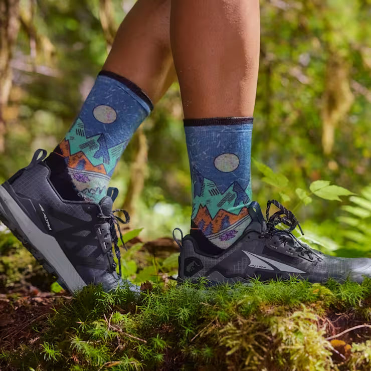 Smartwool Women's Trail Run Mountain Print Crew Socks Hiking - Image 3