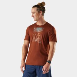 Smartwool Men's Winding Trail Active Short Sleeve Graphic Tee Shorts