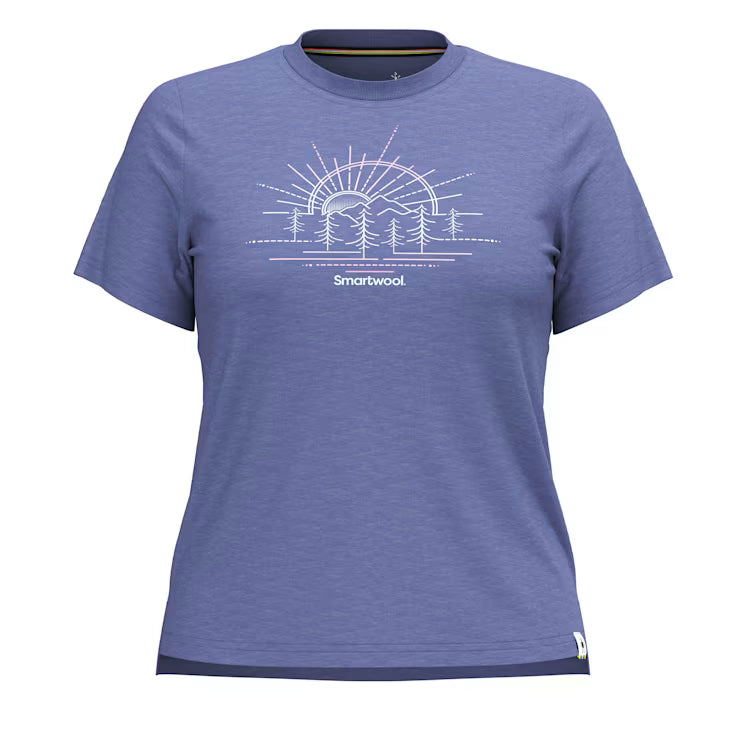 Smartwool Women's Mountain Sol Short Sleeve Graphic Tee Shorts - Image 2