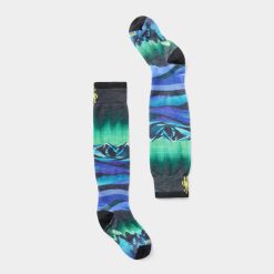 Smartwool Junior Ski Aurora Flash Print Over The Calf Socks Ski