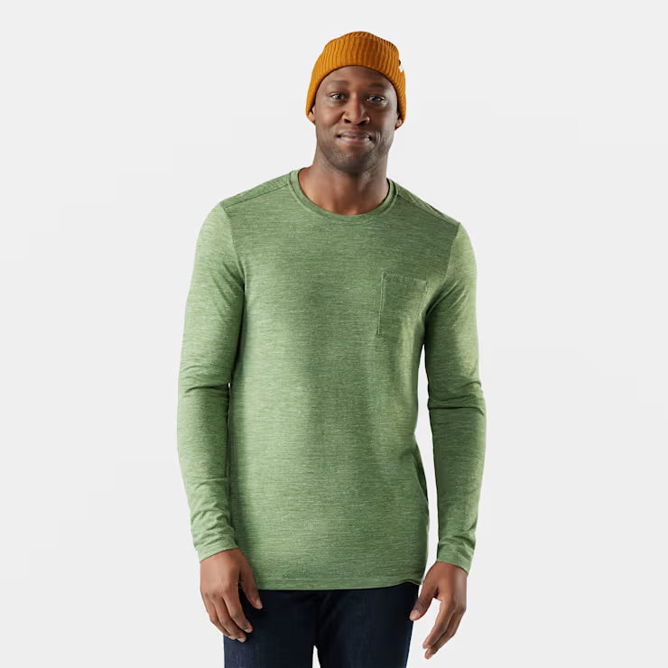 Smartwool Men's Everyday Exploration Merino Long Sleeve Pocket Tee T Shirt