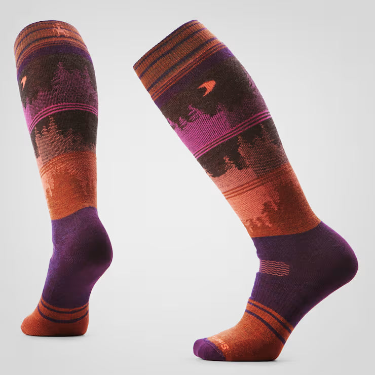 Smartwool Women's Snowboard Twilight Vista Over The Calf Socks Ski