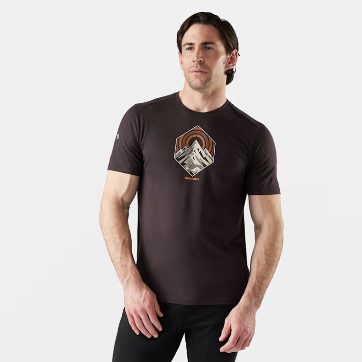 Smartwool Men's Peak Energy Active Short Sleeve Graphic Tee Shorts