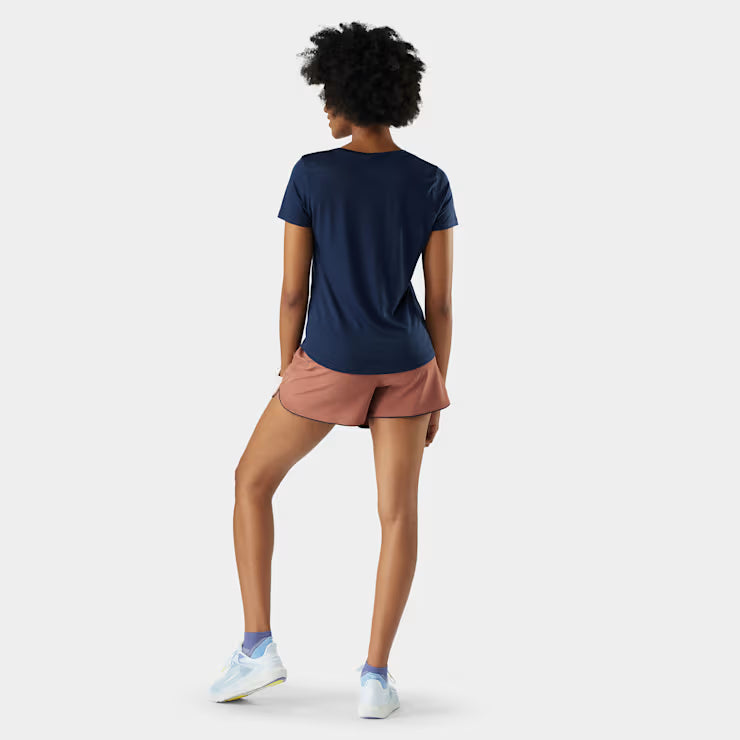 Smartwool Women's Active Ultralite V - Neck Short Sleeve Shorts - Image 2