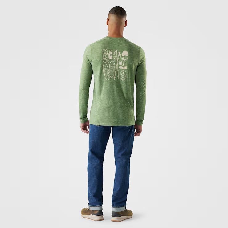 Smartwool Men's Merino Hemp Blend Gear Up Long Sleeve Graphic Tee T Shirt - Image 2