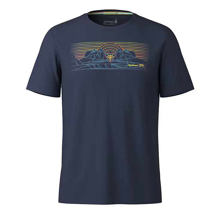 Smartwool Men's Mountain Sunrise Active Short Sleeve Graphic Tee Shorts - Image 2