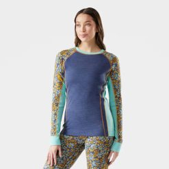 Smartwool Women's Classic Thermal Merino Base Layer Colorblock Crew