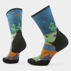 Smartwool Women's Trail Run Mountain Print Crew Socks Hiking