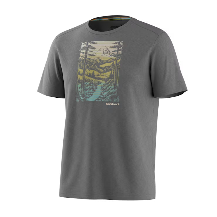 Smartwool Men's Winding Trail Active Short Sleeve Graphic Tee Shorts - Image 2