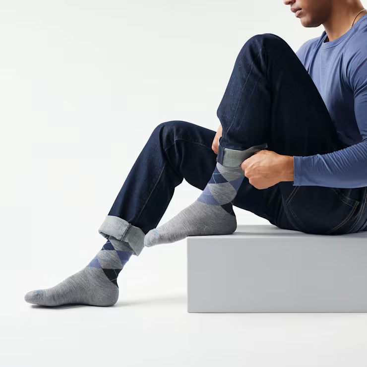 Smartwool Everyday Diamond Jim Argyle Crew Socks - Image 2
