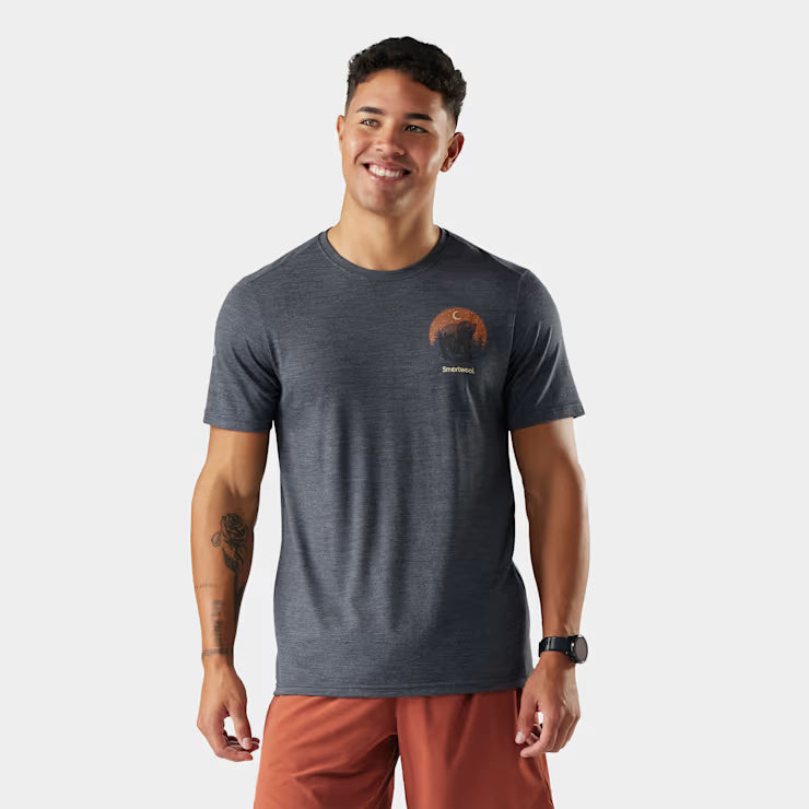 Smartwool Men's Lunar Bear Active Short Sleeve Graphic Tee Shorts