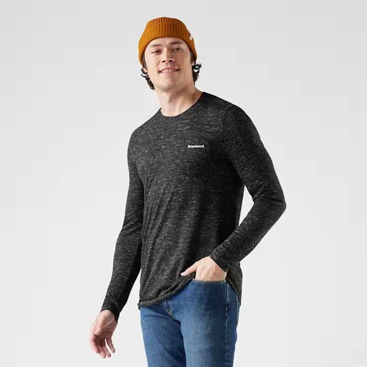 Smartwool Men's Merino Hemp Blend Gear Up Long Sleeve Graphic Tee T Shirt