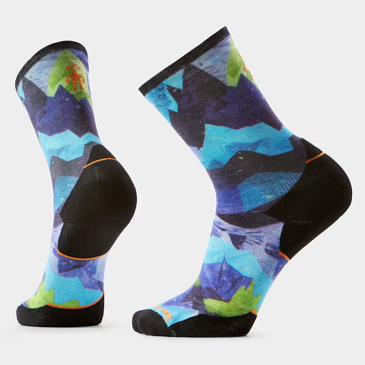 Smartwool Trail Run Summit Sector Print Crew Socks Hiking