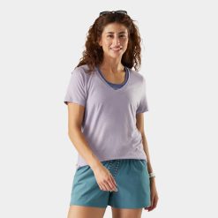 Smartwool Women's Active Ultralite V - Neck Short Sleeve Shorts