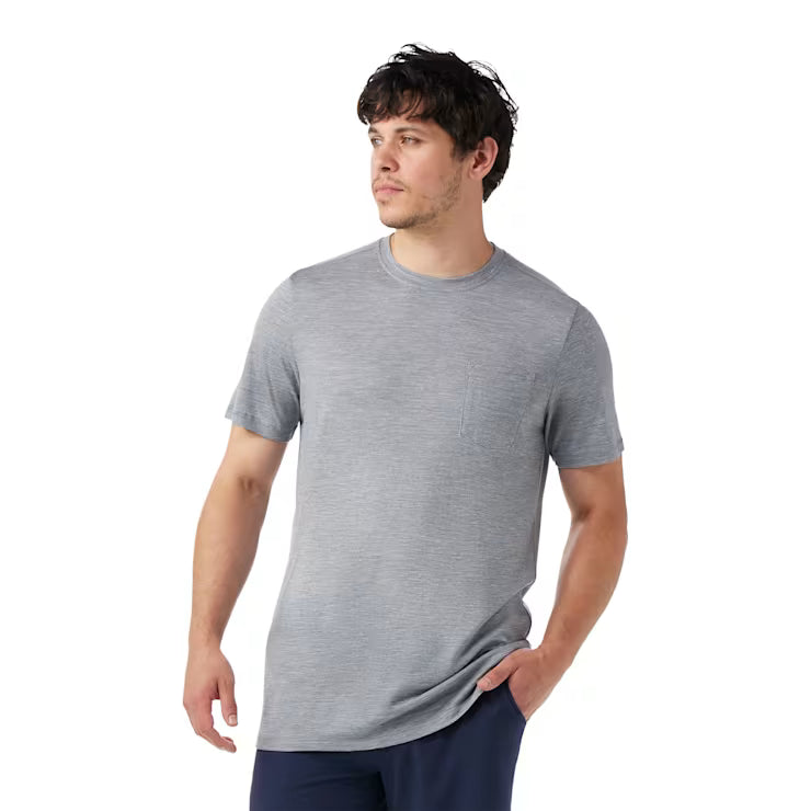 Smartwool Men's Merino Hemp Blend Short Sleeve Pocket Tee Shorts